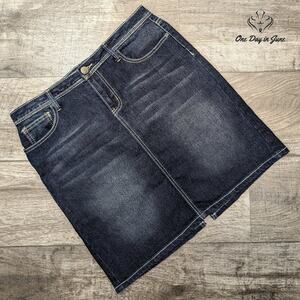 Earl Jean Petite Denim Mini Skirt Size 10P